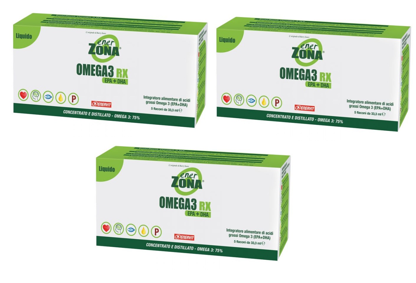 3 OMEGA 3 ENERZONA 5 flaconcini da 33,3 ml DIETA ZONA