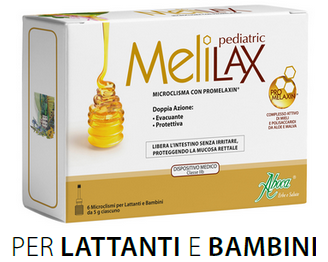 ABOCA MELILAX PEDIATRIC - microclisma con promelaxin - 6 microcliscmi da 5g ciascuno per lattanti e bambini