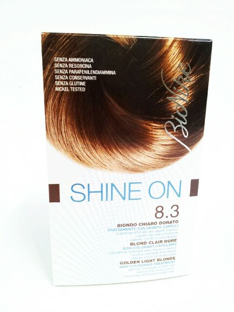 BIONIKE SHINE ON TRATTAMENTO COLORANTE PER CAPELLI - BIONDO CHIARO DORATO 8.3