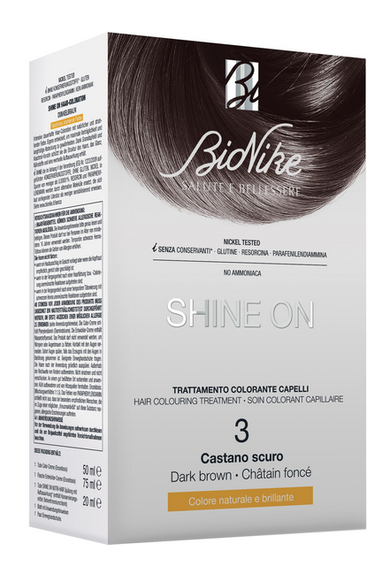 BIONIKE SHINE ON TRATTAMENTO COLORANTE PER CAPELLI - CASTANO SCURO 3