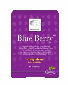 BLUE BERRY INTEGRATORE ALIMENTARE CON ESTRATTI DI MIRTILLO E LUTEINA - 120 COMPRESSE - New Nordic