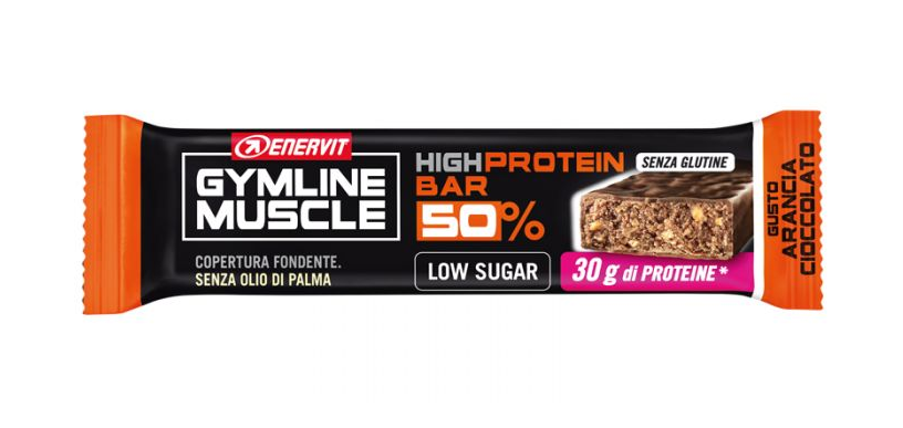 ENERVIT GYMLINE MUSCLE HIGH PROTEIN BAR 50% ARANCIA CIOCCOLATO