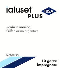 IALUSET PLUS ACIDO IALURONICO - 10 GARZE IMRPEGNATE