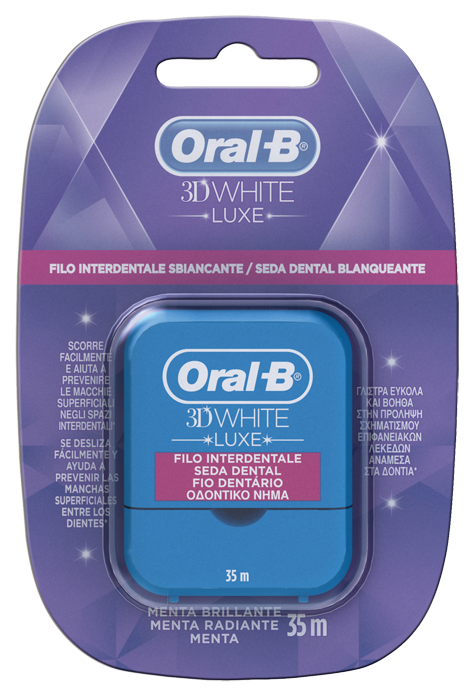 ORAL B 3D WHITE LUXE FILO INTERDENTALE GUSTO MENTA BRILLANTE - 35 METRI