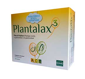 PLANTALAX 3 INTEGRATORE ALIMENTARE DI FIBRA DI PSYLLIUM GUSTO PESCA E LIMONE -20 BUSTE