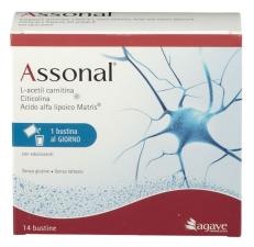 ASSONAL LACETIL CARNITINA ACIDO ALFA LIPOICO CITICOLINA VITAMINE B 14 BUSTINE