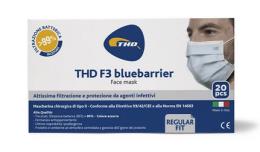 MASCHERINE CHIRURGICHE THD F3 REGULAR FIT AZZURRE 20 PEZZI