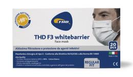 MASCHERINE CHIRURGICHE THD F3 REGULAR FIT BIANCHE 20 PEZZI