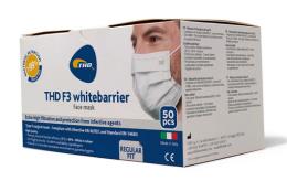 MASCHERINE CHIRURGICHE THD F3 REGULAR FIT BIANCHE 50 PEZZI