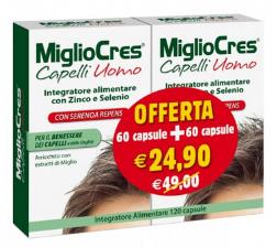 MIGLIOCRES CAPELLI UOMO BENESSERE CAPELLI E UNGHIE PROMO 60 + 60 CAPSULE