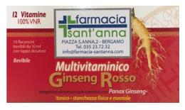 MULTIVITAMINICO GINSENG ROSSO 12 VITAMINE 10 Flconcini